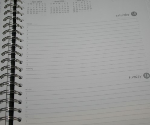 I also use the coordinating agenda sections to prioritize daily and weekly tasks.