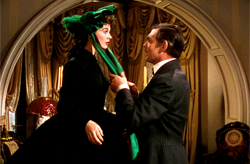 Scarlett O'Hara (Vivian Leigh) and Rhett Butler (Clark Gable)