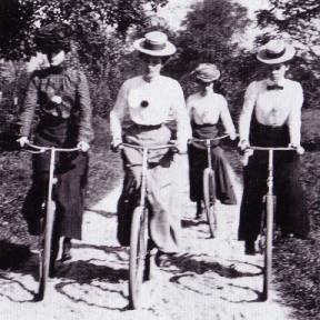 In this photo, you can see what the average woman would have worn before the war.
