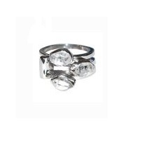 Herkimer Diamond Quartz Gemstone Ring