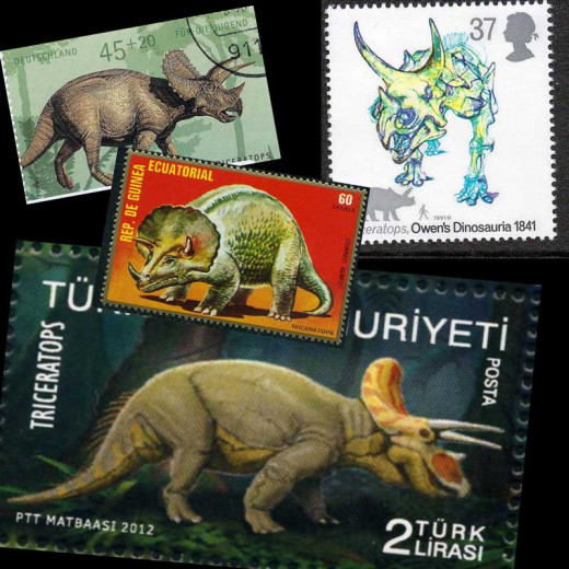 Triceratops stamps