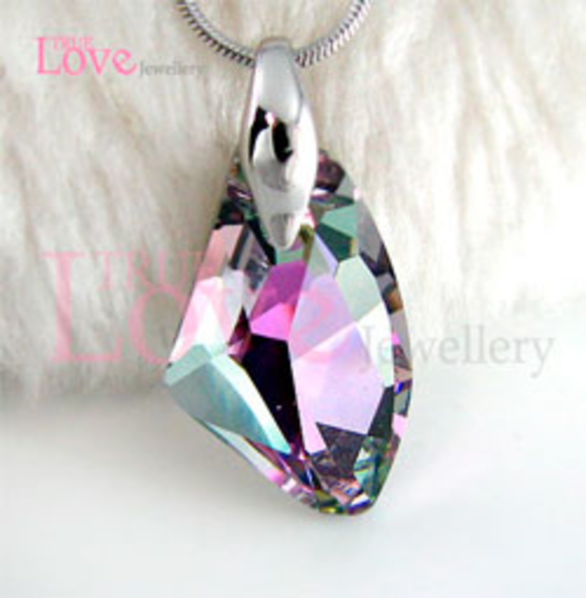 Another example of a beautiful Swarovski pendant with AB coating on it from Ebay for the easy-to-afford price of $12.99.