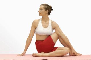 The yoga spinal twist is talked about in this article as an example of the benefits of one pose or posture.