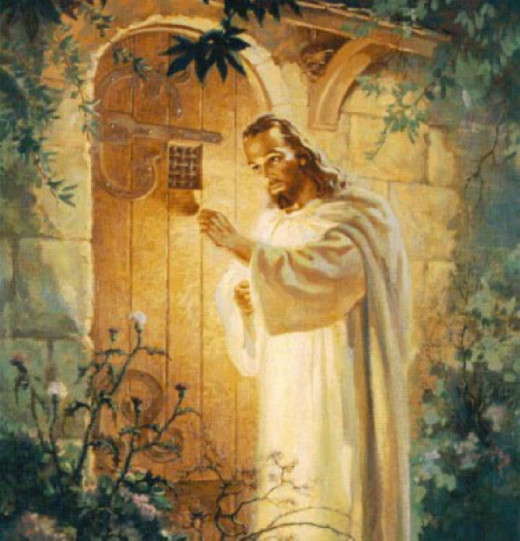 Jesus knocks at a door