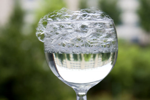 Water in a transparent glass