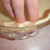 Using two fingers of one hand, press the thumb of the opposite hand to form scallops around the edge of your favorite pie crust. Using two fingers of one hand, press the thumb of the opposite hand to form scallops around the edge of your favorite pie crust.