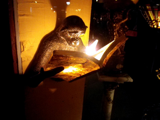 A monkey wall sconce in New Orleans!