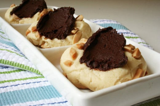 Gluten-Free Almond Thumbprint Cookies with Chocolate Buttercream