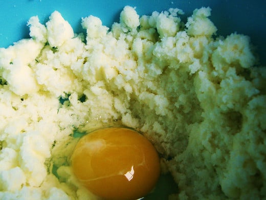 Step 2: In a large bowl, cream your butter and sugar together, and then add your egg