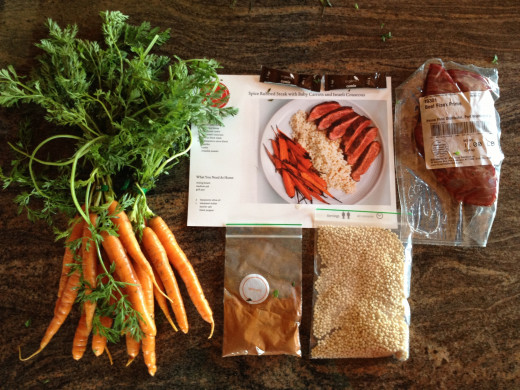 An example of a Plated meal and ingredients.