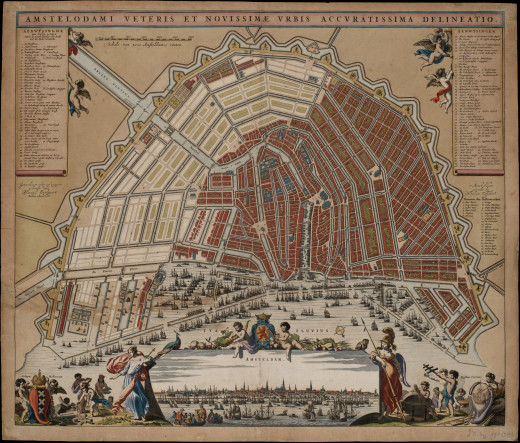 Map of Amsterdam in 1662