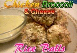 How To Make Baked Chicken Broccoli & Cheese Rice Balls - Easy Toddler Recipe