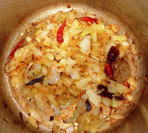 onions have become golden brown