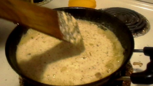 Pour the masala paste inside the pan