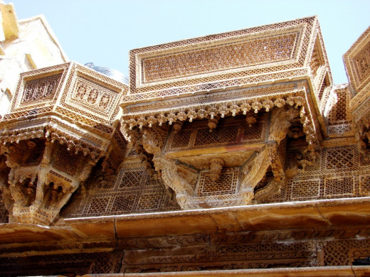 Jali work of a palace; Jaisalmer, Rajsthan