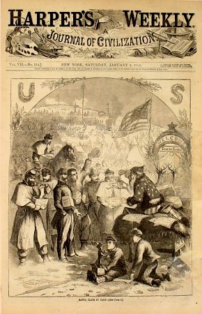 Santa Clause 1863 Harpers Weekly Magazine