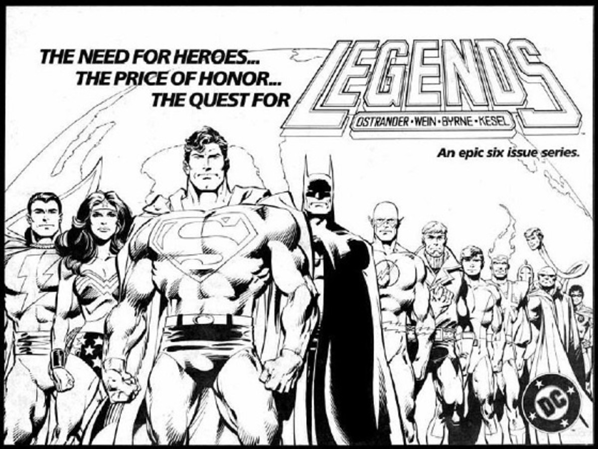 A black and white promo poster for the Legends mini-series.