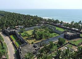Anjengo Fort, aerial view