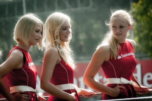 Formula 1 girls at the Italian Grand Prix.
