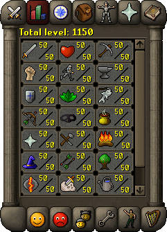 This is an example of an account that has all of the necessary level requirements to complete the Cabin Fever quest.