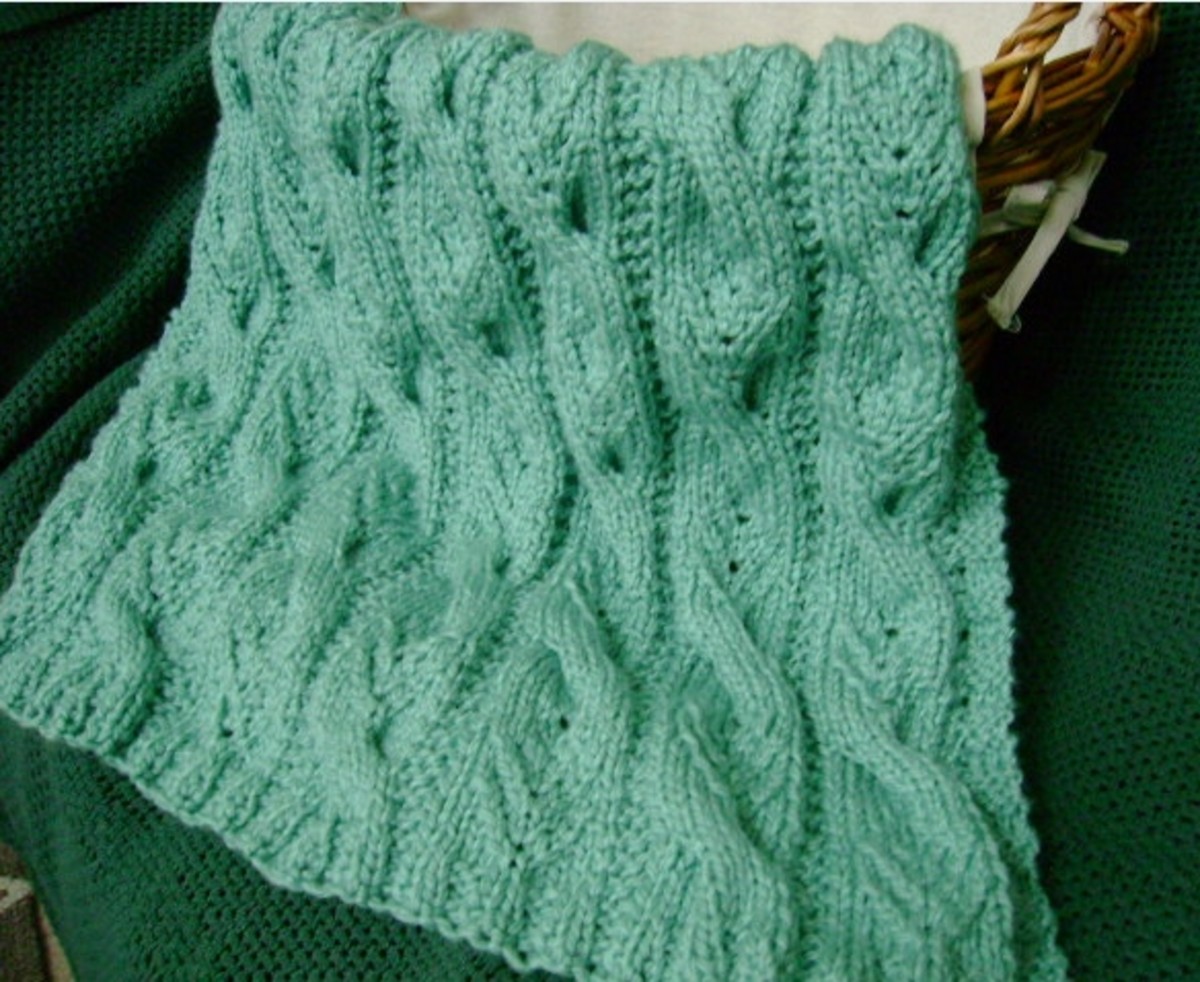 Free Afghan Knitting Pattern: "Sweet Cables" Baby Blanket ...