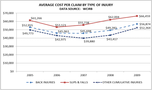 Graphical Example of the Extreme Cost of Slips and Falls