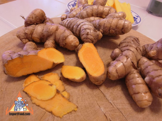 Turmeric Rhizome. The rhizome is a mass of roots. It is the part of the turmeric plant that is underground. Webmd says: "Rhizomes are knobby underground stems." The ginger root is also a rhizome.