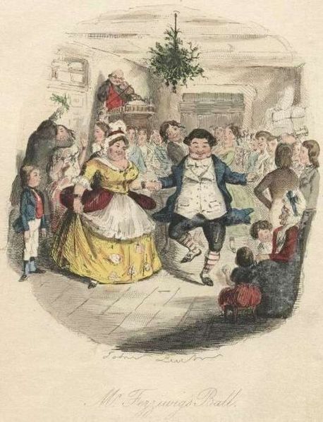 Fezziwig's Christmas Party from "A Christmas Carol" Illustrated by John Leech