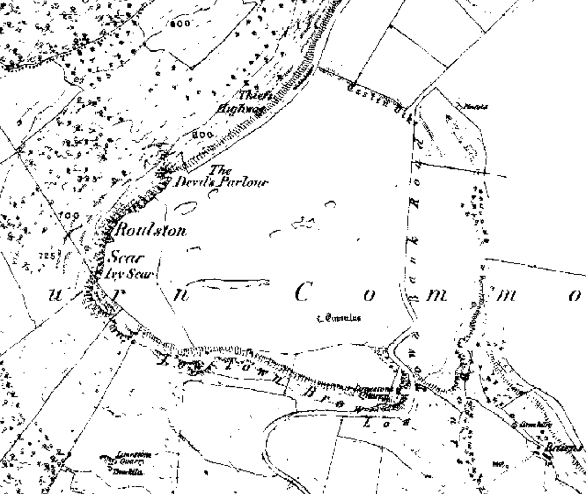 Brigantes Hill Fort marked on an 1850 OS map. The Brigantes, along with the Belgae were warlike Celts who did not easily submit to Roman rule