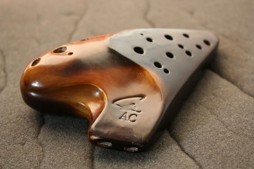 This is an ocarina, a musical instrumnt that Americans have traditionally called a "sweet potato."