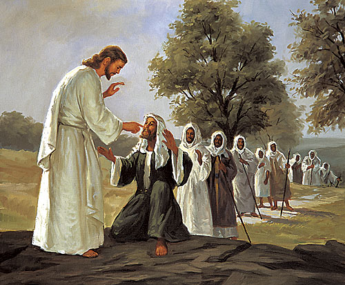 Jesus heals many