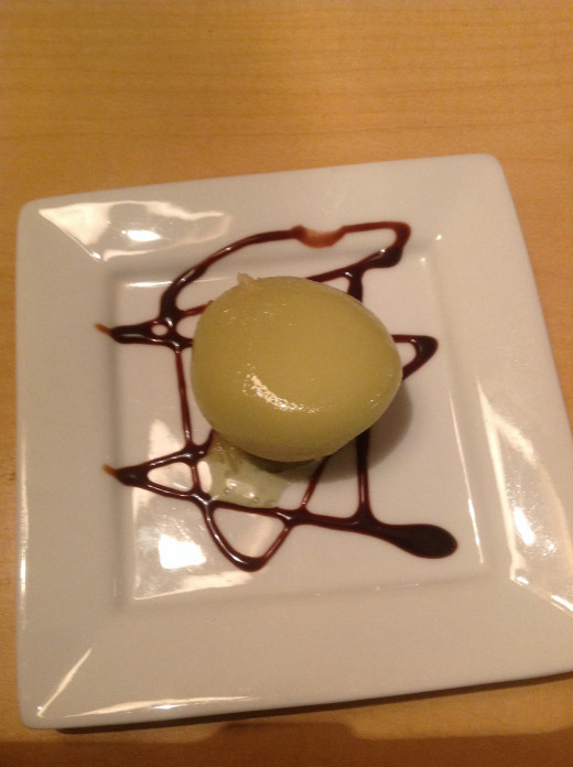 Fried Green Tea Ice Cream. Perhaps the highlight of our meal at Asabi. 