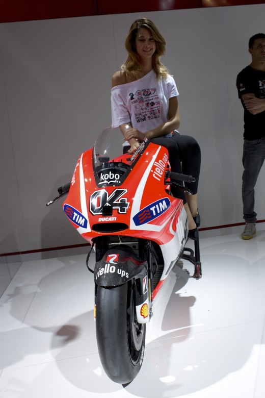 Ducati MotoGP motorbike at EICMA 2013.