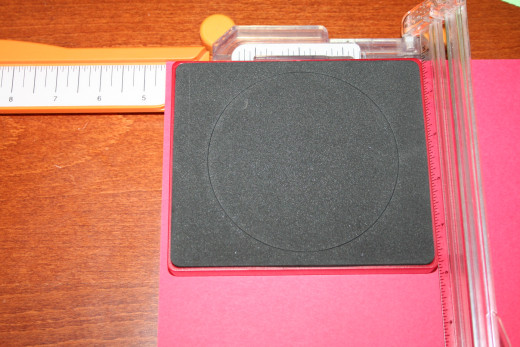 Cut cardstock down to size.