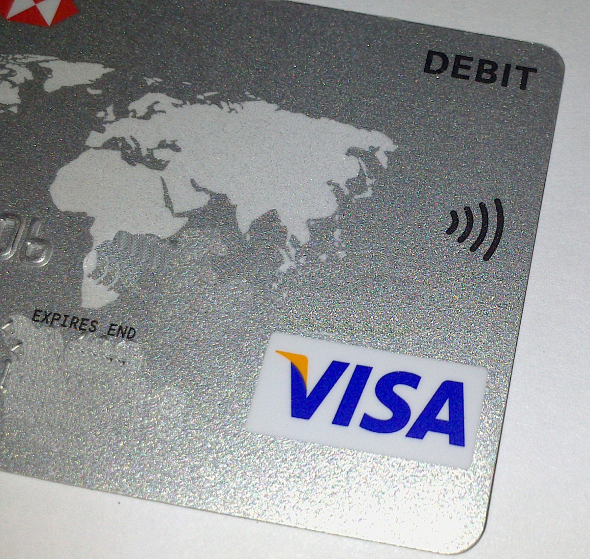 Visa Card with RFID Chip ( Notice the Contactless Symbol)