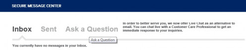 This screen leads the user to believe that they can Ask a Question of a customer support rep.