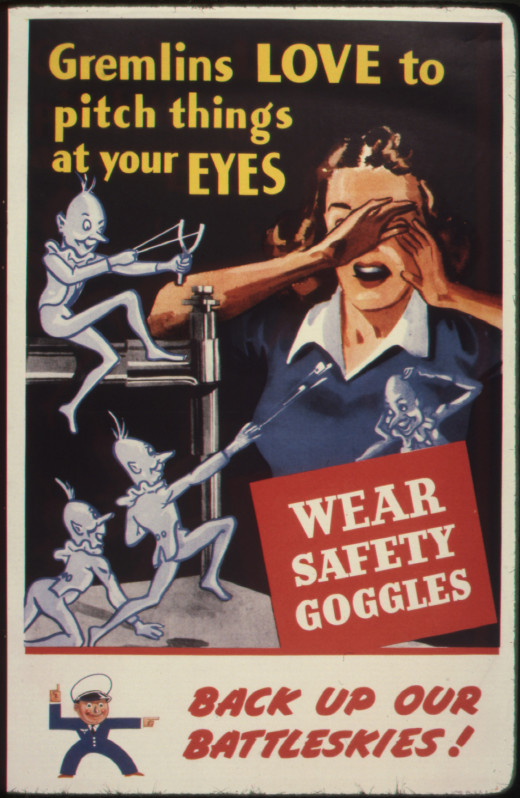 Wearing safety goggles will protect your eyes from fiberglass in rolled batting