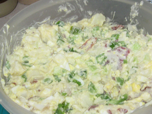 Potato Salad ready for home use.