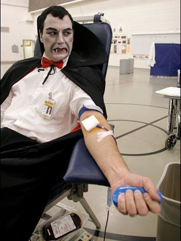Dracula Giving Blood