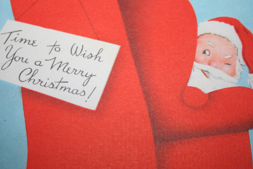 A vintage Christmas card.