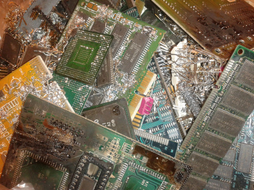 Computer parts containing precious metals