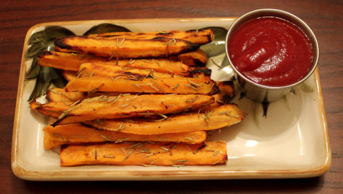 Grilled sweet potato fries are also good.