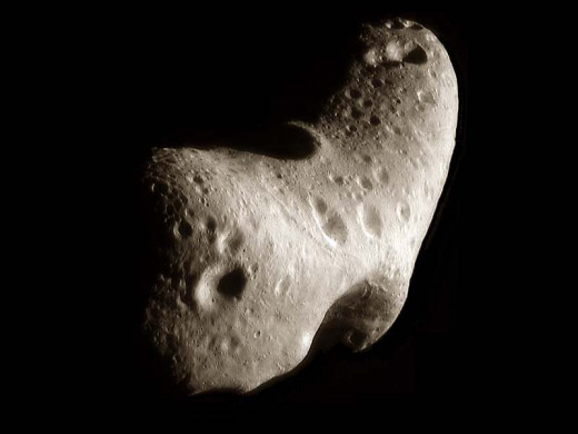 A picture of the Near-Earth asteroid known as Eros, that might slam into our world someday.