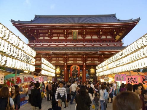 It is Japanese custom to visit a shrine or temple for New Year's prayers. 
