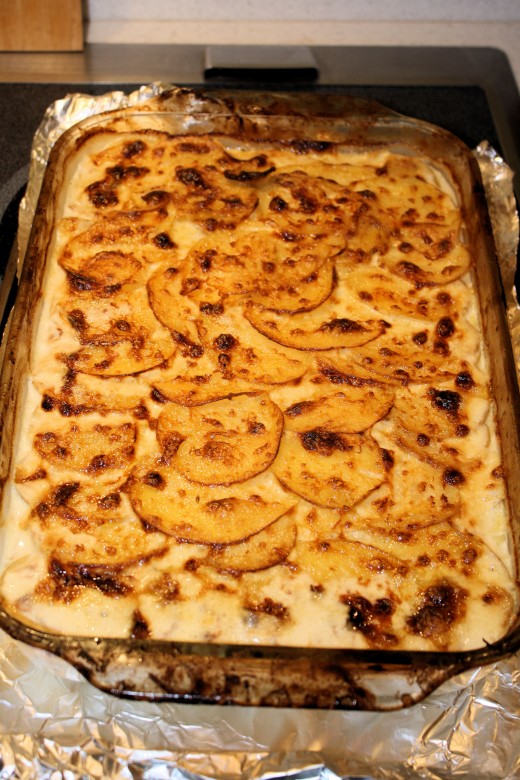 Scalloped Potatoes Ready To Be Served.