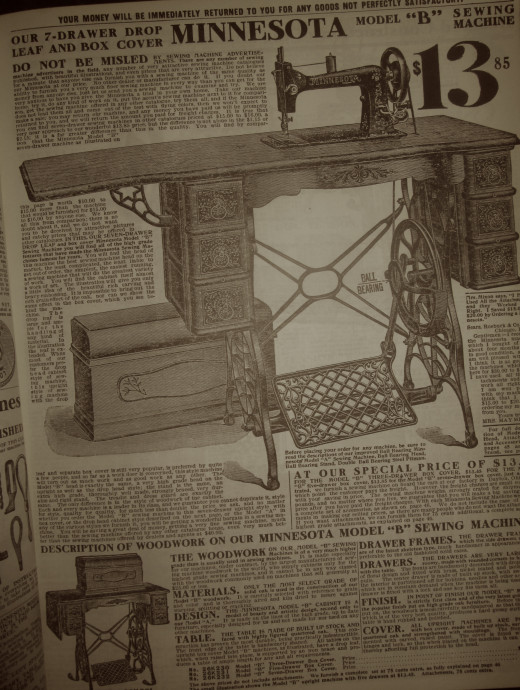 Antique sewing machines are popular among vintage enthusiasts. 