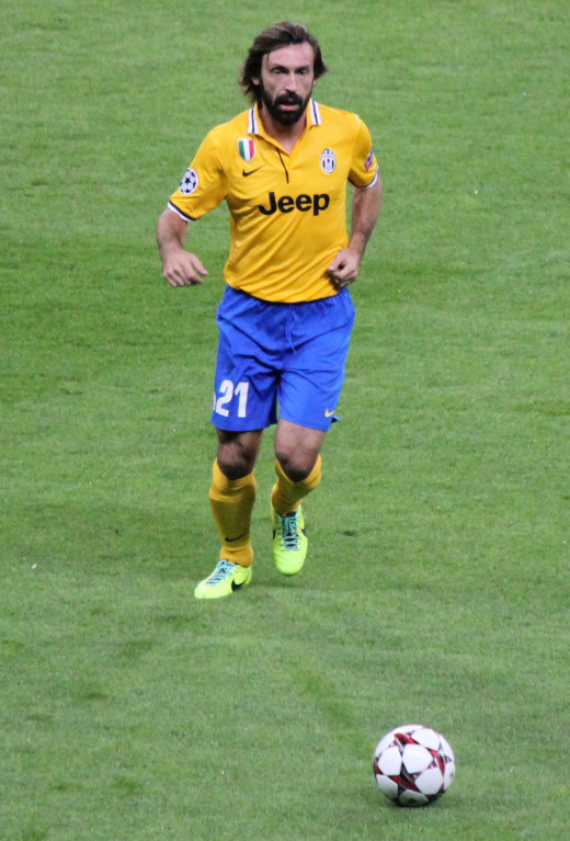 Andrea Pirlo ( Juventus ) in the Real Madrid vs Juventus Champions League match, 24 October 2013.