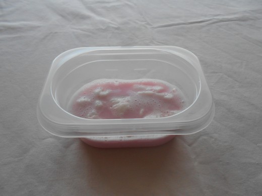 Soup setting in container