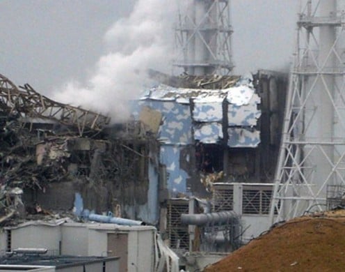 Damaged nuclear reactor plant