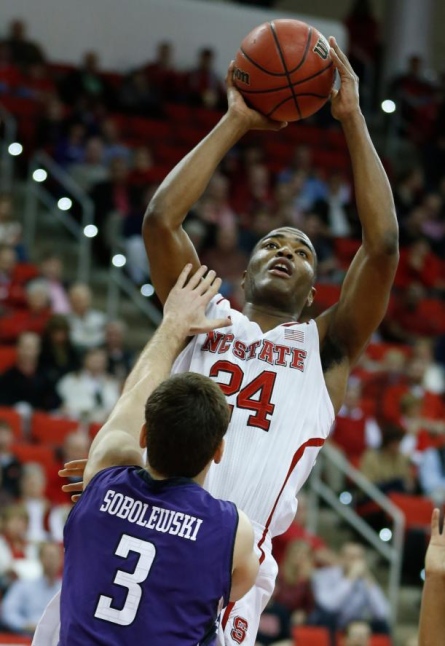 NC State sophomore forward T.J. Warren